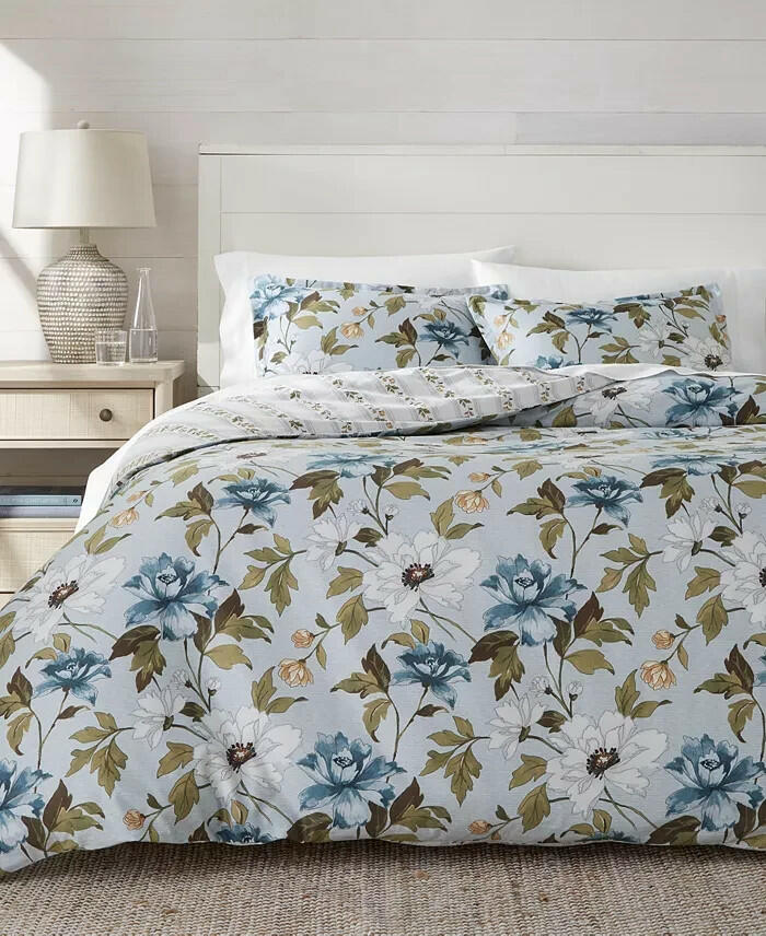 Charter Club Blue Floral Peony Comforter Set Queen $200