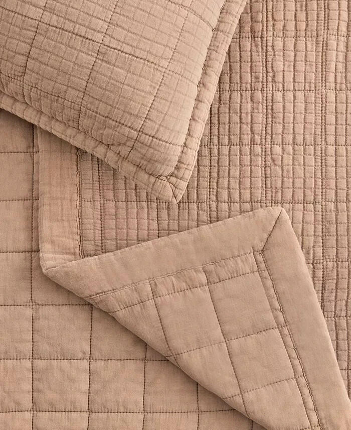 UGG Brown Sandalwood Campo Cotton Quilt Set King MSRP $180