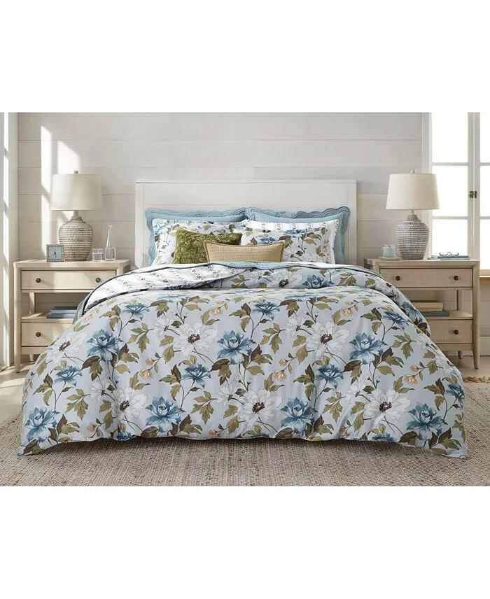 Charter Club Blue Floral Peony Comforter Set Queen $200