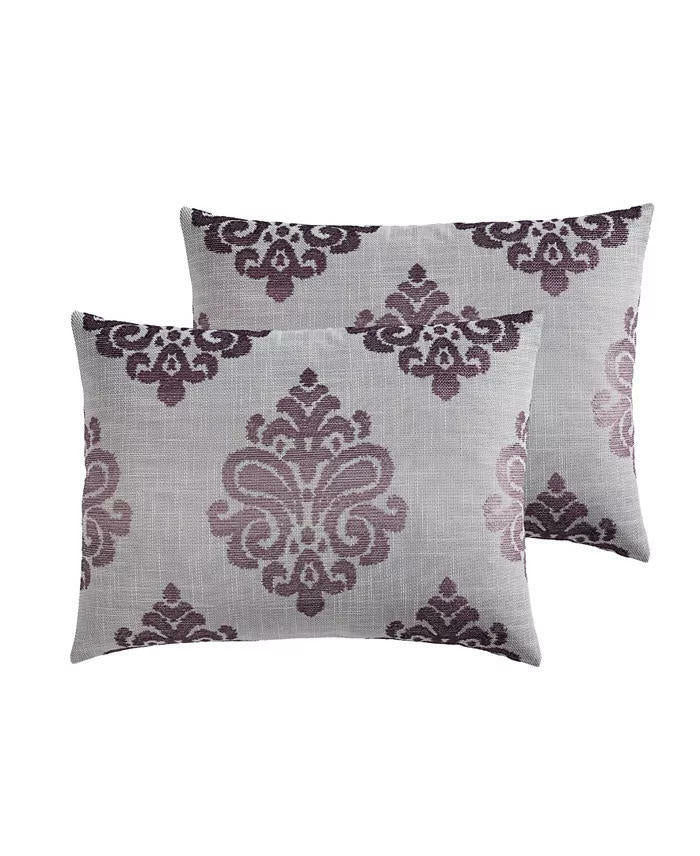 Morado Damask 9 Piece King Comforter Set Purple Gray Medium Warmth MSRP $280
