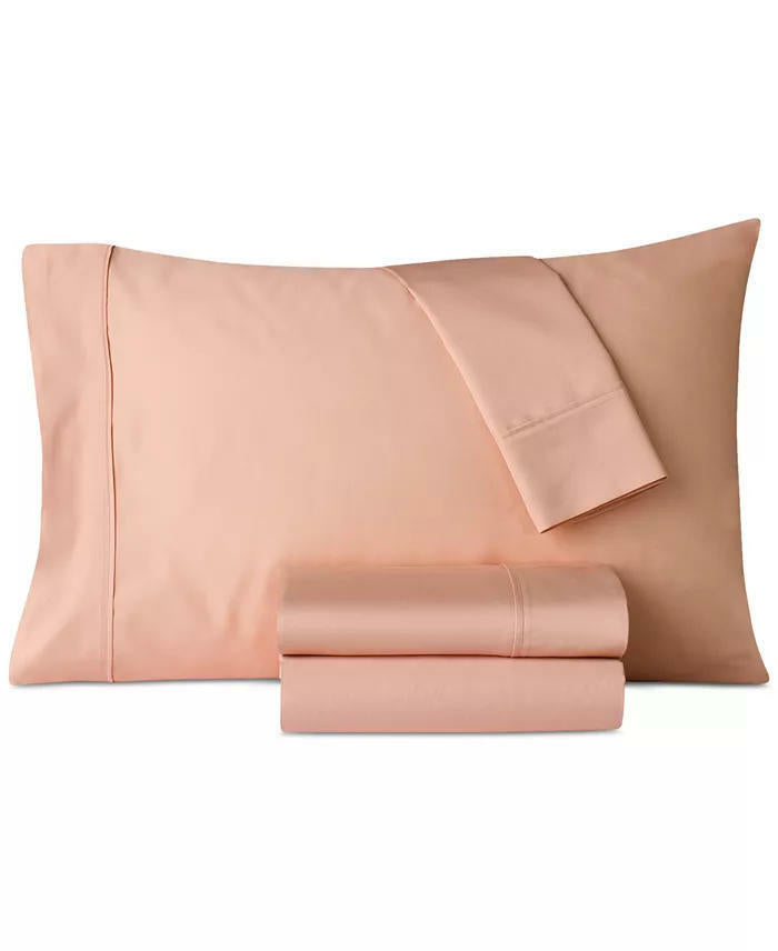 Heritage Home 800TC King Sheet Set Blush Peach Pink Cotton Blend MSRP $160