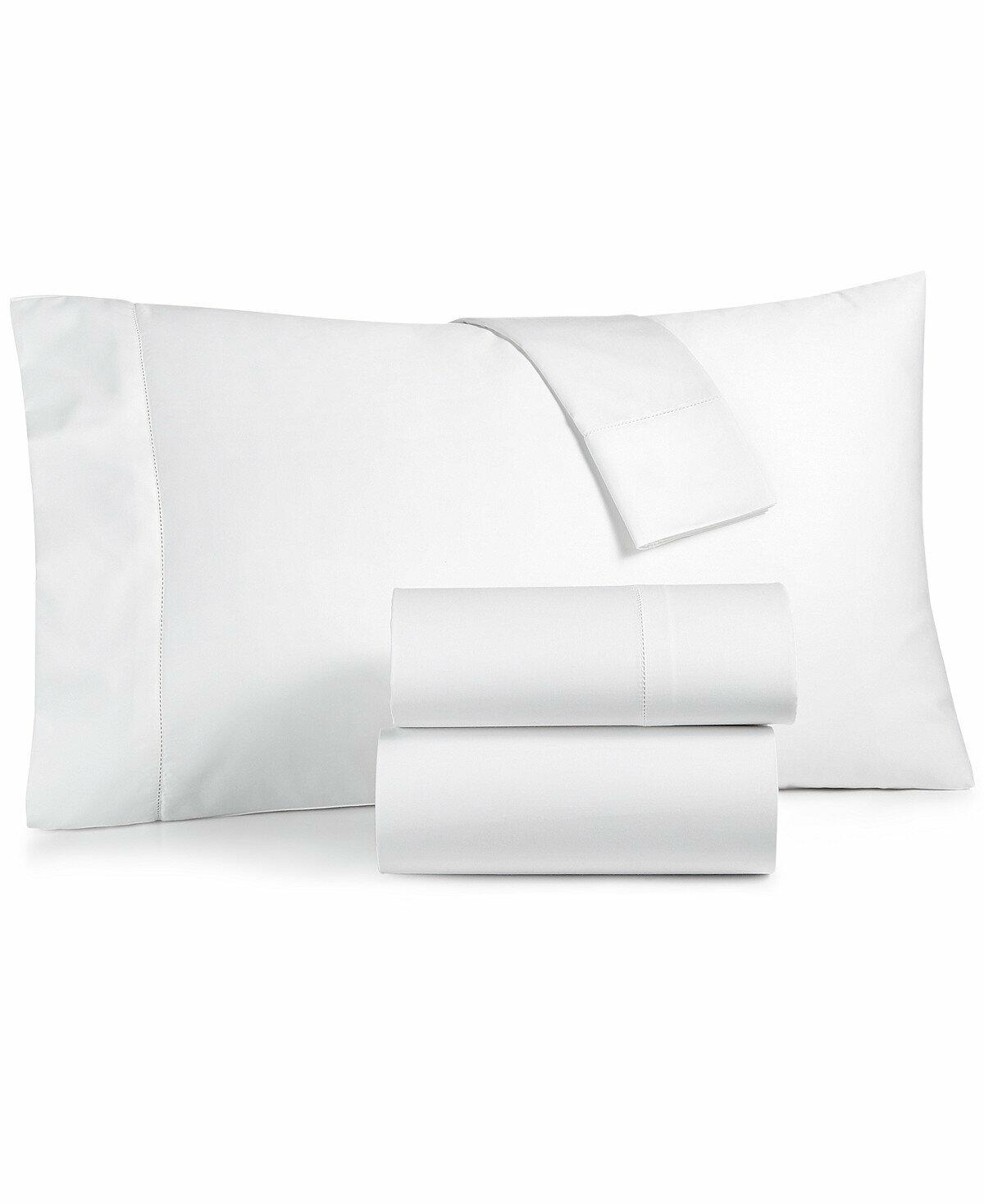 Charter Club Damask Solid 4 Pieces 550 Thread Count Cotton Sheet Set King White