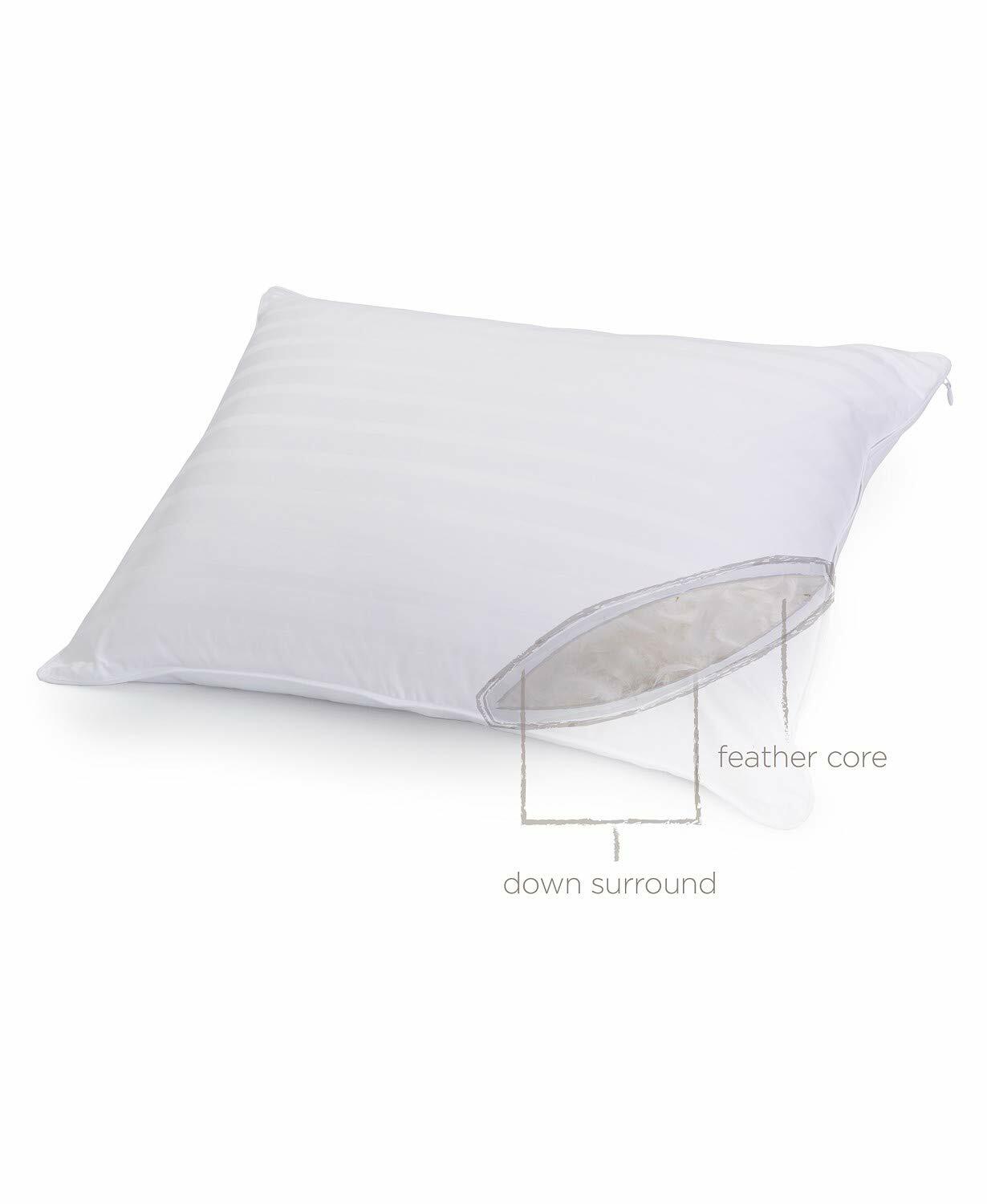 Charter Club 360 Down Feather Pillow Std Queen Medium Firm White MSRP $190