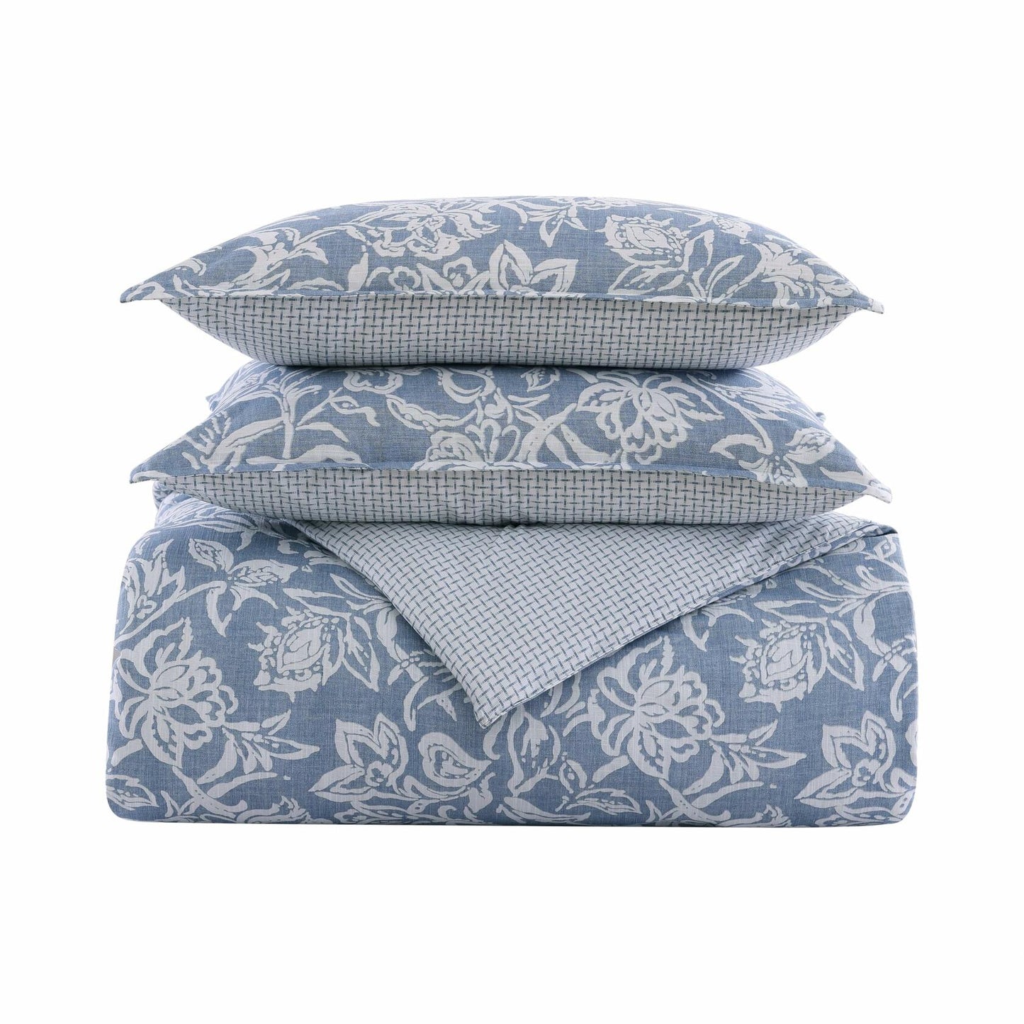 Nautica Tortola Reversible King Comforter Set Blue White 3 Piece MSRP $295
