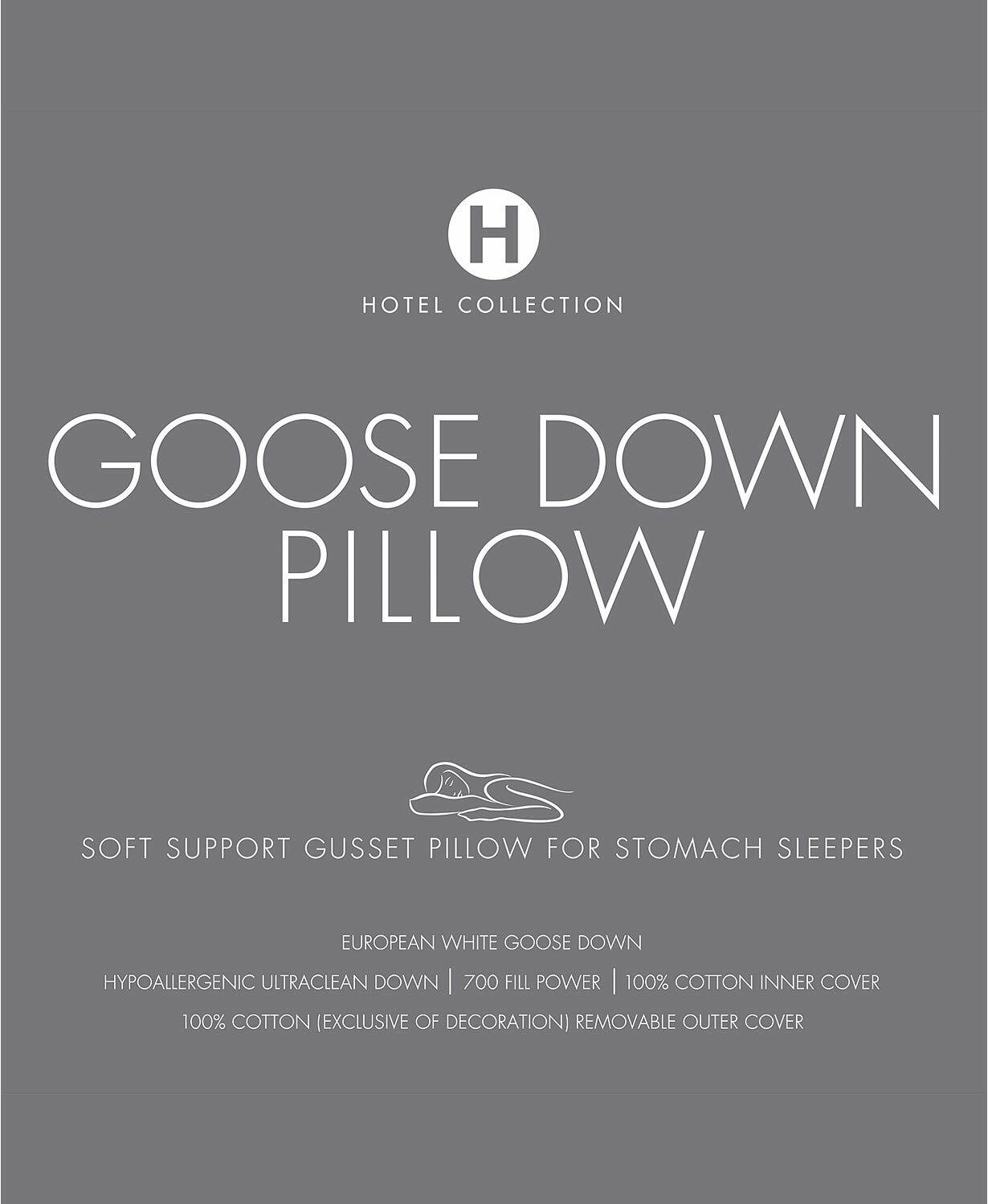 Hotel Collection European White Goose Down Pillow Std Queen Soft MSRP $360