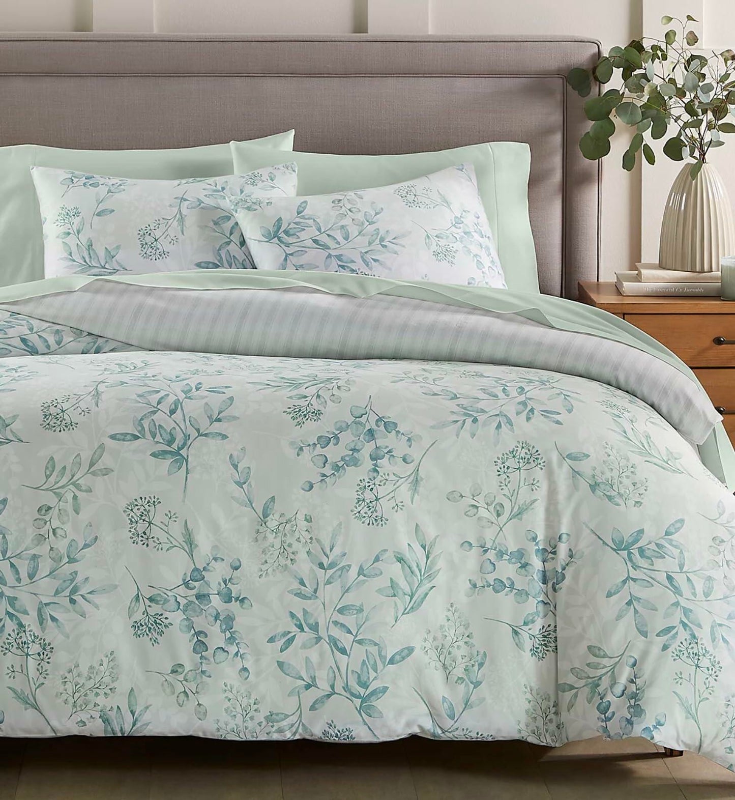 Charter Club Eucalyptus Garden Full Queen Comforter Set Green 3 Pc $200