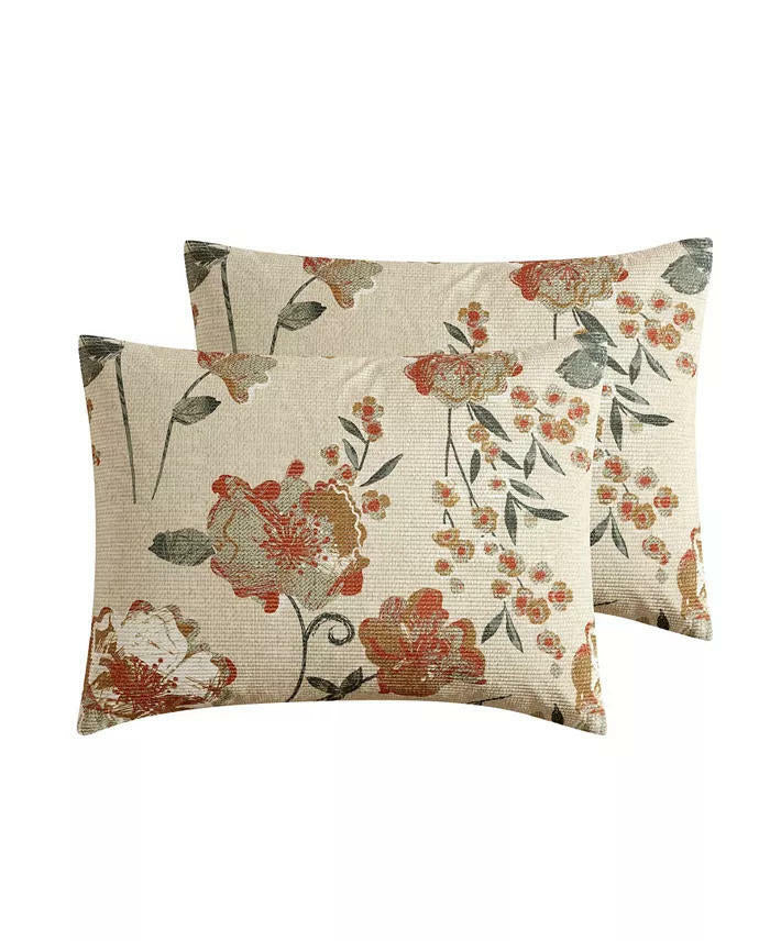 Drem Corduroy Queen Comforter Set 9-Pc Floral Mid-Weight $350
