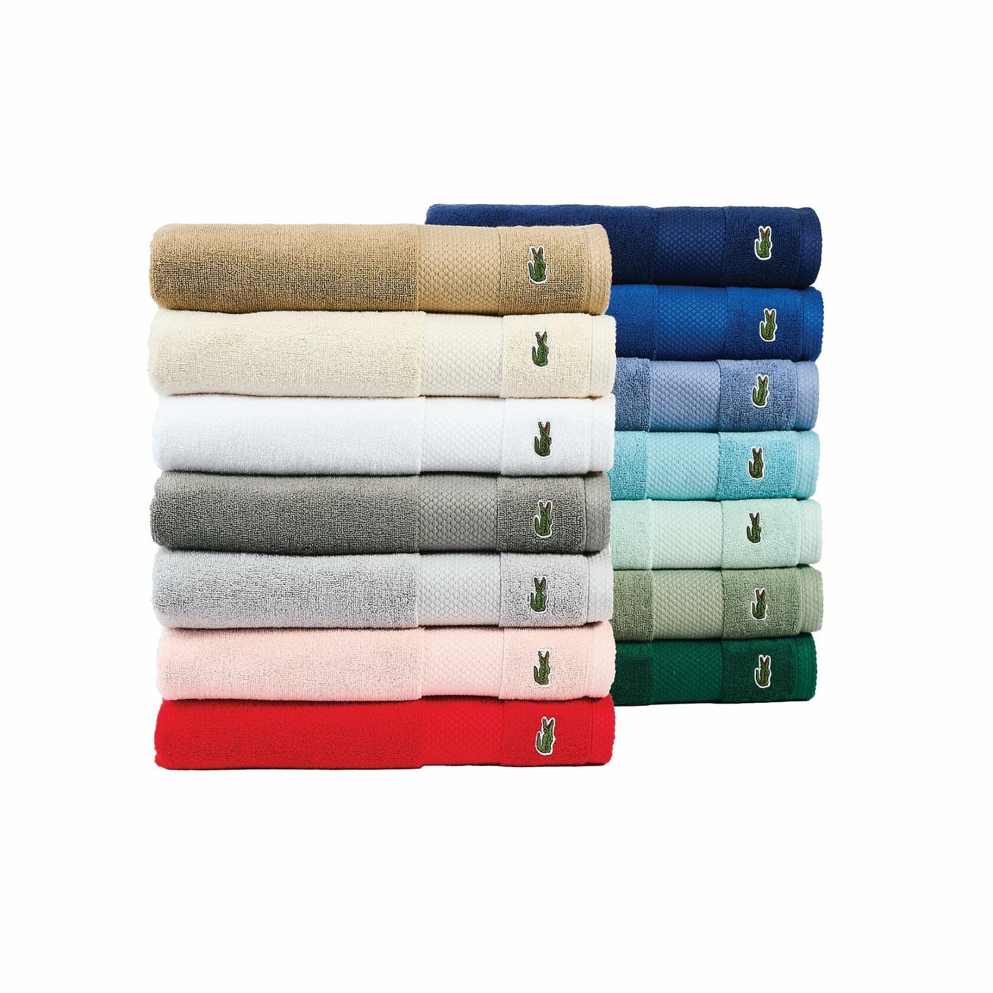 Lacoste Heritage 100% Supima Cotton Bath Towel, Light Pink, 30" x 54" – Highly Absorbent & Quick Drying, Premium Super Soft Bath Towel, Bathroom Essential, Gift for All Occasions, Machine Washable
