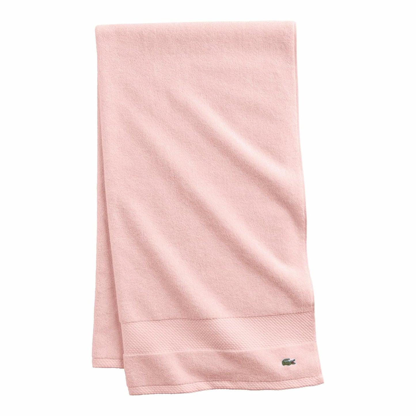 Lacoste Heritage 100% Supima Cotton Bath Towel, Light Pink, 30" x 54" – Highly Absorbent & Quick Drying, Premium Super Soft Bath Towel, Bathroom Essential, Gift for All Occasions, Machine Washable