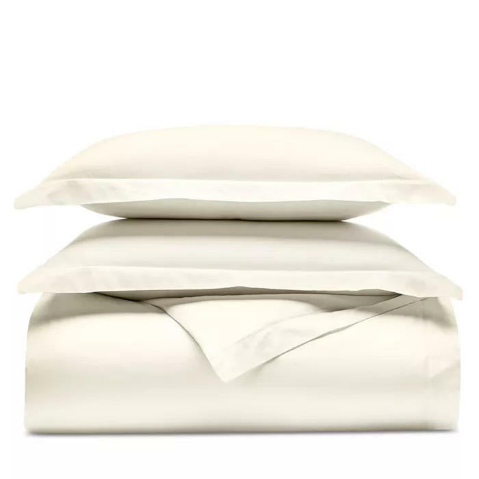 BOLL & BRANCH Signature Hemmed Duvet Set King/California $379 King, Cream - Luxury 100% Organic Cotton - 1 Duvet Cover, 2 Shams - Buttery Soft, Hidden Closures