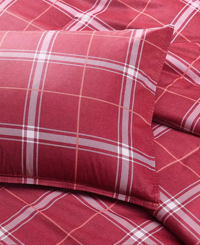 Arch Studio Windowpane Plaid 3 Piece Comforter Set Full Queen $200