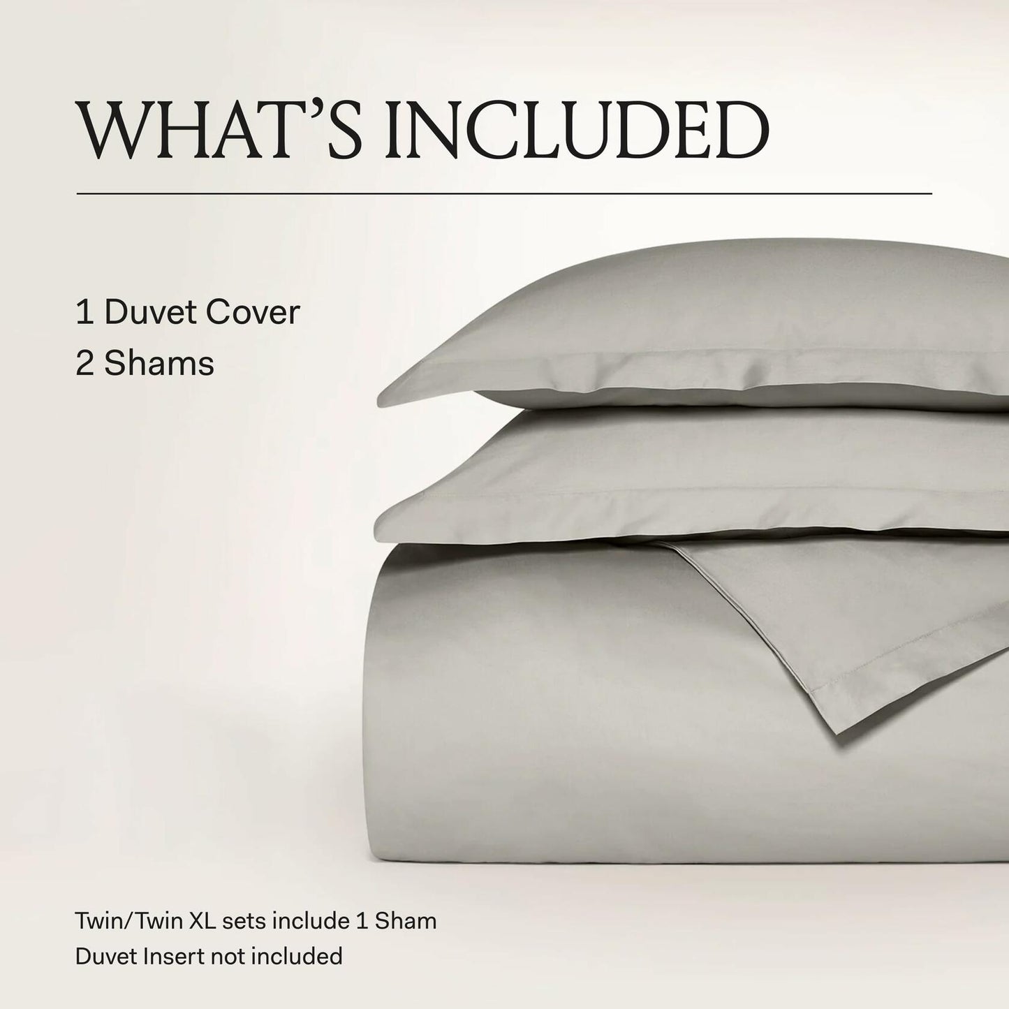 BOLL & BRANCH Signature Hemmed Duvet Set King/California $379 King, Cream - Luxury 100% Organic Cotton - 1 Duvet Cover, 2 Shams - Buttery Soft, Hidden Closures
