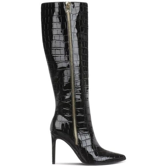 I.N.C. International Concepts Sabrinaa Zip Knee-High Boots Black Size 6  $159