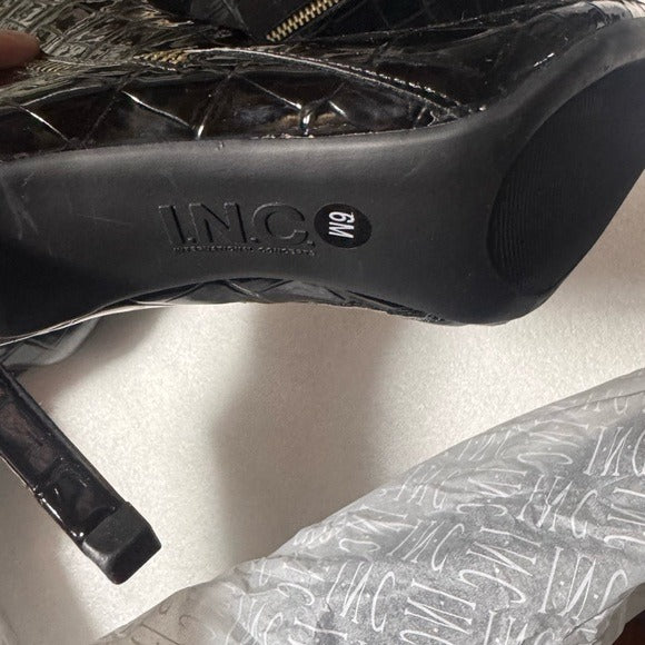 I.N.C. International Concepts Sabrinaa Zip Knee-High Boots Black Size 6  $159