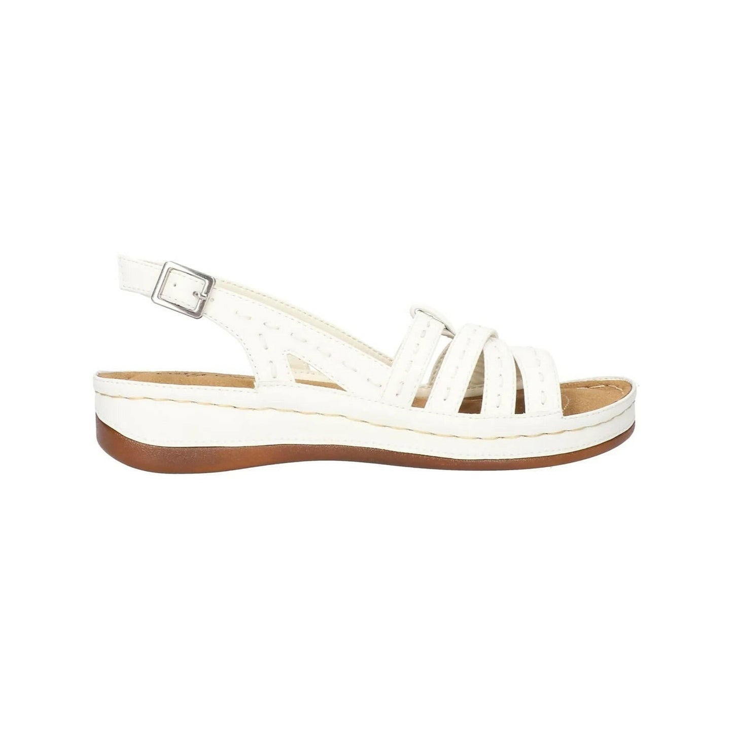 Easy Street Kehlani Women’s White Comfort Sandals Slingback 8.5 WW MSRP $60