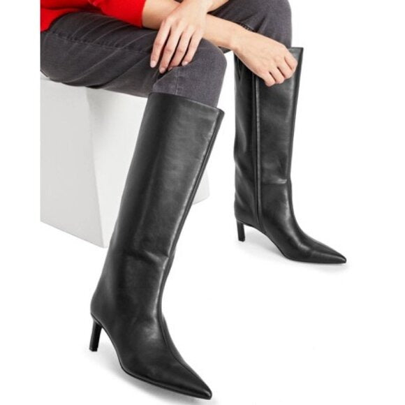 On 34th Rachelle Stovepipe Knee High Boots Black 6.5  MSRP $129
