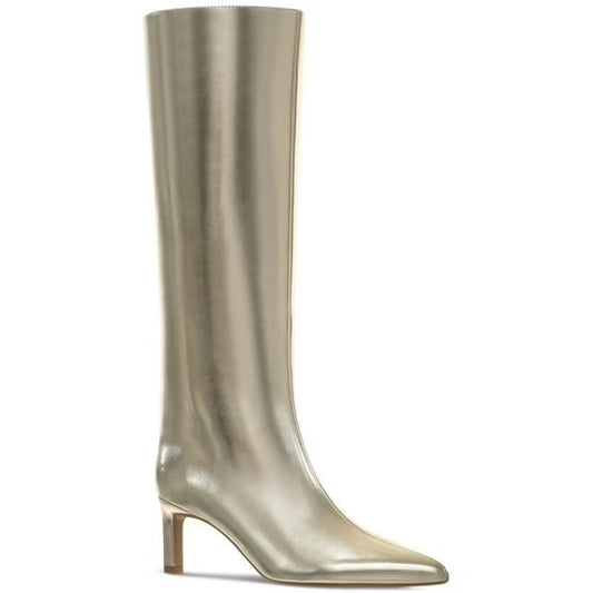On 34th Rachelle Stovepipe Knee High Boots Gold Size 10 MSRP $129