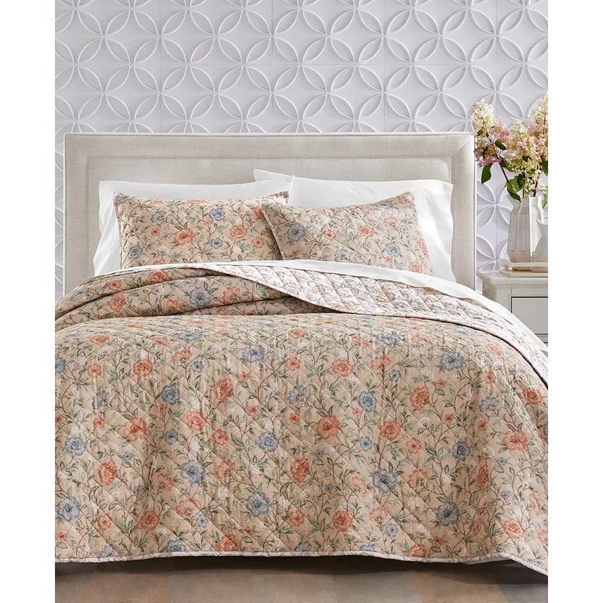 Madison Park Tuscany Reversible Scalloped Edge 3-Piece Quilt Set – Full/Queen –