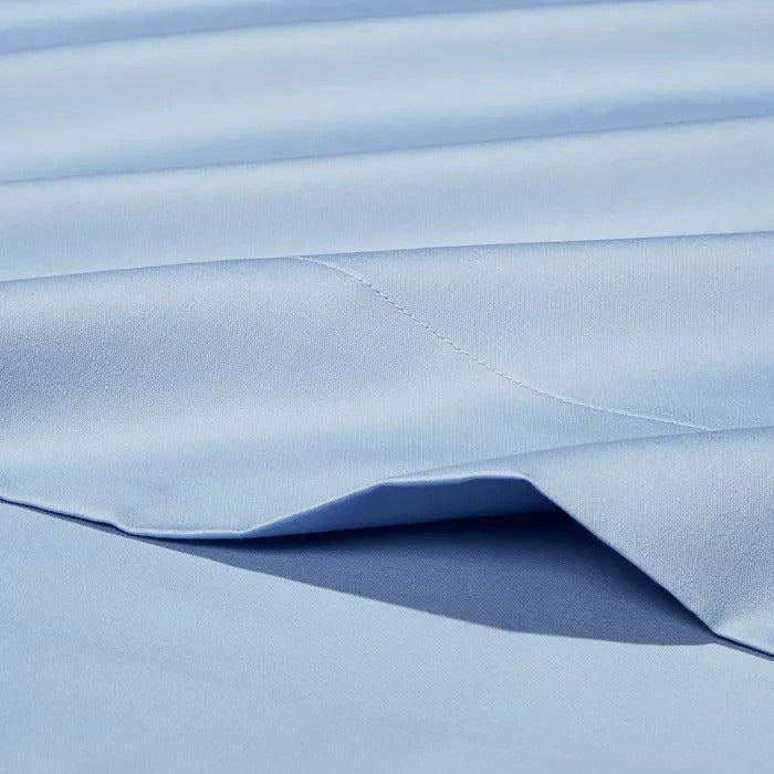 Sky 500TC Sateen Wrinkle-Resistant Sheet Set full bedding coast blue Pima Cotton